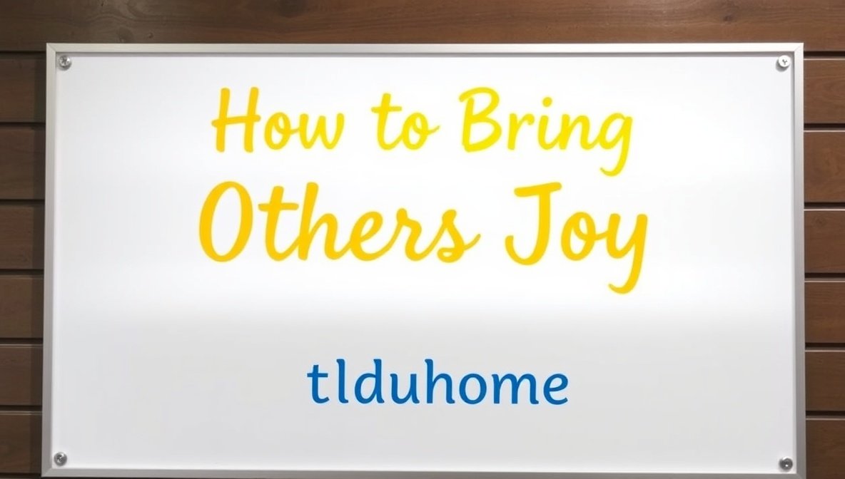 how to bring others joy tlduhome